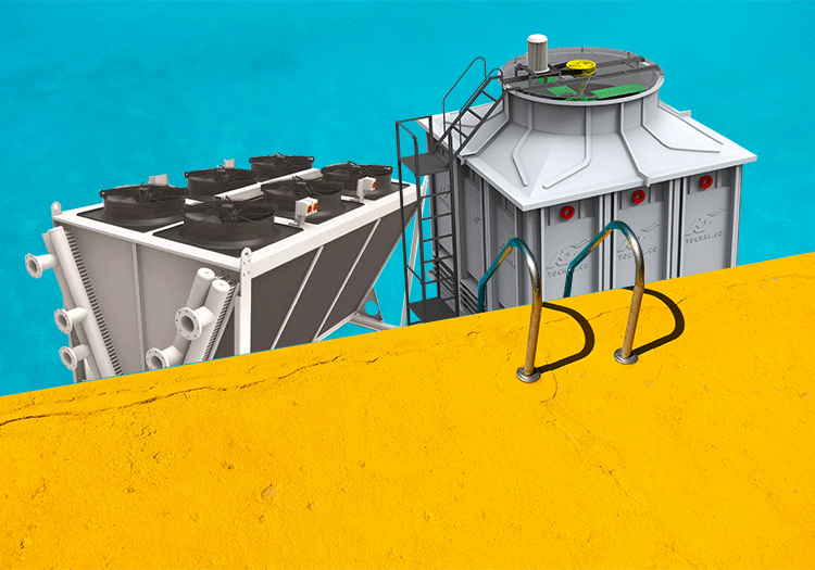 تفاوت برج‌های خنک‌کننده هواخنک و آب‌خنک در تابستان